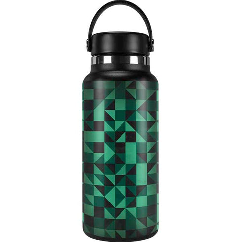 Black & Green Hydro Flask 32oz Wide Mouth Skin